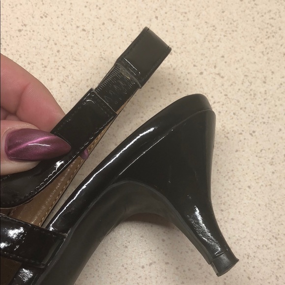 🆕 Ellen Tracy snakeskin patent leather sling back - Picture 7 of 8